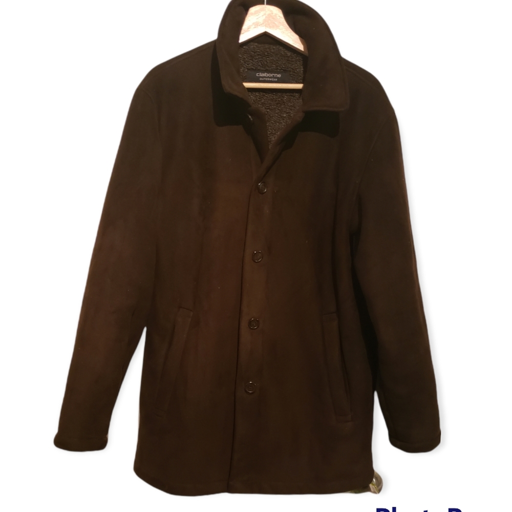 Clairborne outerwear faux suede coat